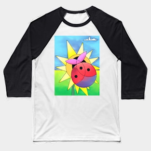 Ladybug on flower Baseball T-Shirt